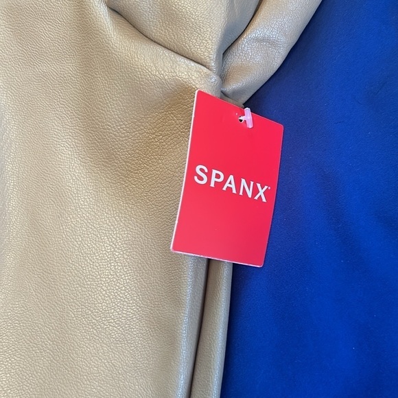 NWT Spanx tan faux leather shacket. Size 1X - Picture 6 of 6